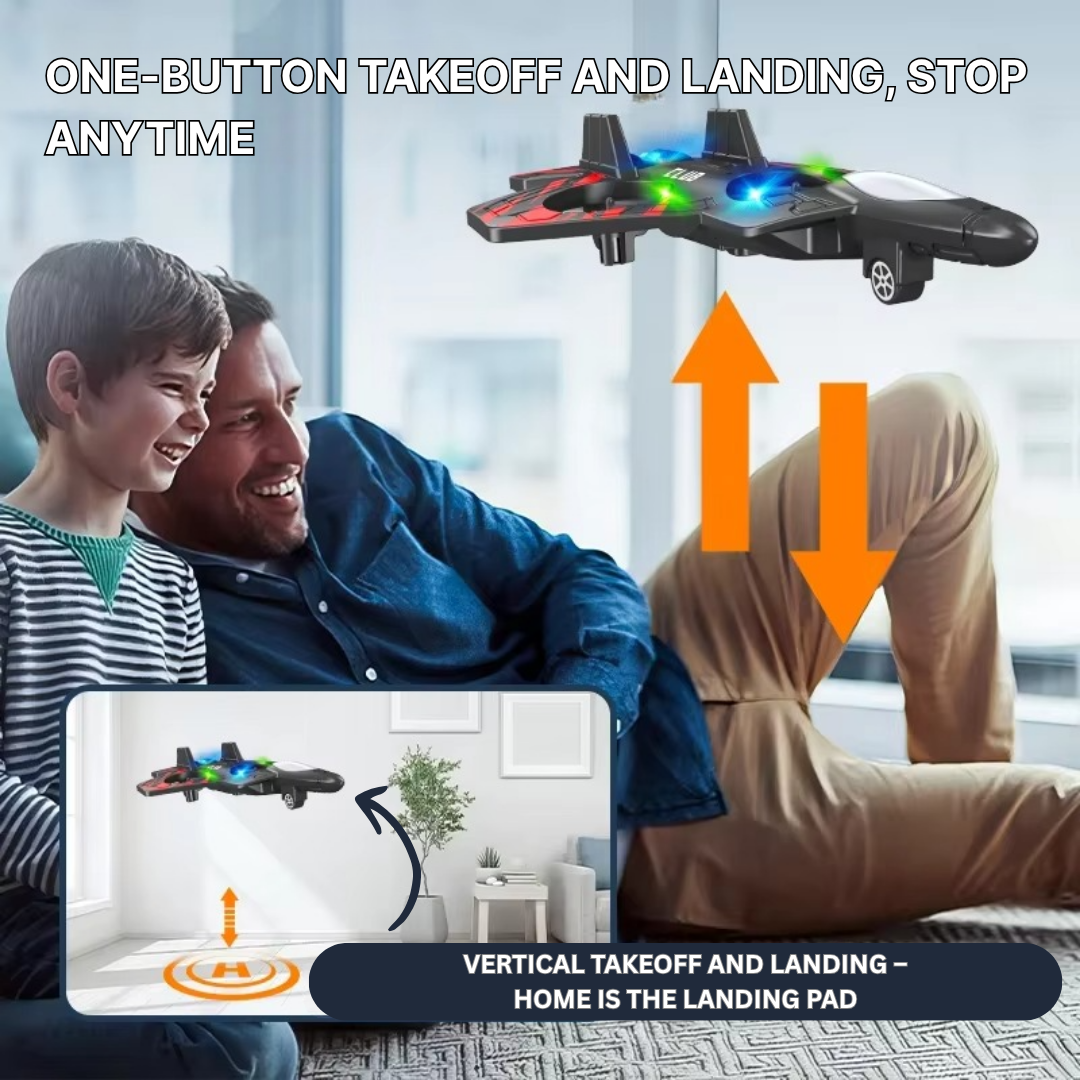 Jet Drone for Kids – Remote Controlled with LED Lights & Sound Effects